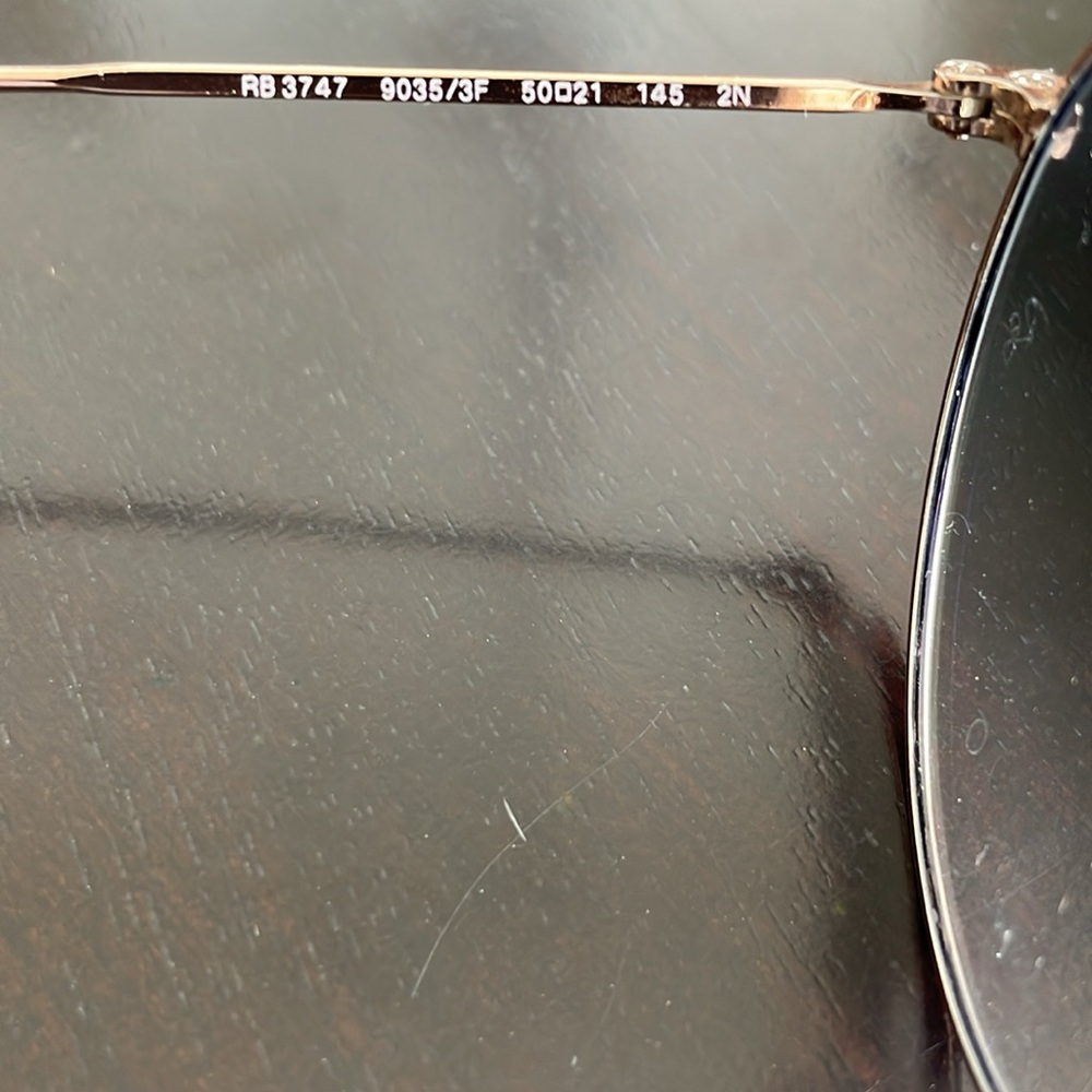 Ray-Ban Rose Gold Tone Sunglasses w/ Blue Ombre Lens & Tortoise Accents - Picture 15 of 16